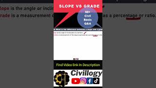 SLOPE VS GRADEDIFFEREFNCE BETWEEN SLOPE amp GRADEcommon civil interview questions for civil engineer [upl. by Bock435]