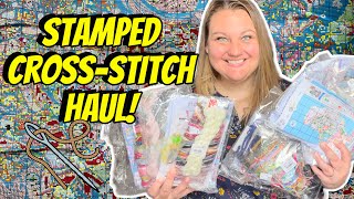 Cross Stitch Kits Haul amp Unboxing 🌟Stamped Canvas Great for beginners [upl. by Nahem]