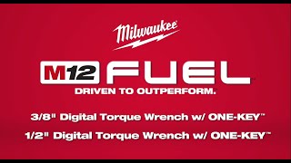 M12 FUELâ„¢ Digital Torque Wrenches w ONEKEYâ„¢  M12ONEFTR380C amp M12ONEFTR120C [upl. by Okeim]