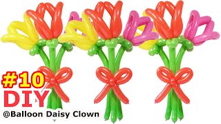 Balloon Flower Tulip Bouquet TUTORIAL balloon decoration ideas [upl. by Brieta]