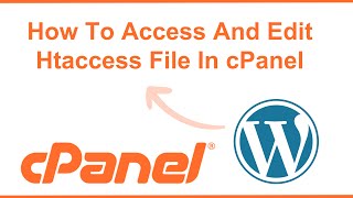 How to Access and edit htaccess File in Cpanel  Add or Edit htaccess File by cPanel File Manager [upl. by Nylde]