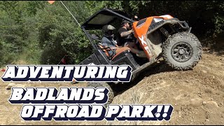 Adventuring BadLands Offroad Park All Sorts Of Fun Wall Climbing Muddy Trail Riding Water Works [upl. by Cappello]