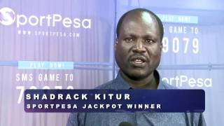 Meet Shadrack Kitur SportPesas latest Kshs 22M Jackpot Winner [upl. by Hengel]