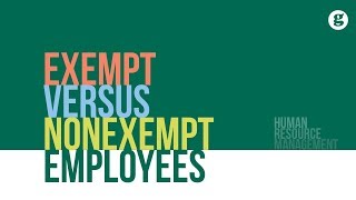 Exempt versus Exempt Employees [upl. by Feirahs]