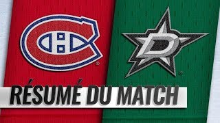 Canadiens vs Stars 201819 Match 40 [upl. by Lolande]