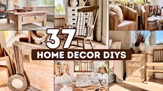 37 DIY HOME DECOR THRIFT FLIPS • HIGH END AFFORDABLE DECORATING IDEAS [upl. by Palmore]