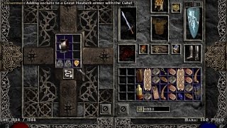 Diablo 2 How To Add Sockets To An Armor With A Cube Great Hauberk Example [upl. by Maddis]