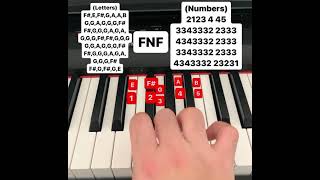 FNF piano tutorial letters and numbers [upl. by Raamal]