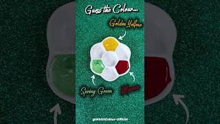 Golden Yellow  Spring Green  Maroon   acrylicpainting colourmixing tappingsounds [upl. by Fritts]