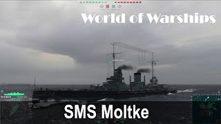 SMS Moltke — German Tier IV battleship  World of Warships [upl. by Cranford719]