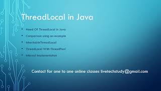 ThreadLocal In Java Basics [upl. by Dorene]