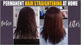 Permanent Hair Straightening At Home In Telugu  Telugu Beauty Tips  Telugirlchannel Sruthi [upl. by Lu]