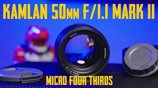 Kamlan 50mm f11 Mk II Micro Four Thirds Lens Review [upl. by Airdna]