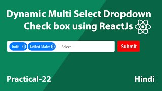 Multi Select dropdown checkbox in React js [upl. by Holly-Anne]