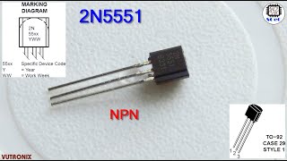 SGeC 2N5551 NPN Amplifier Transistor 180V06A031W [upl. by Dunseath557]