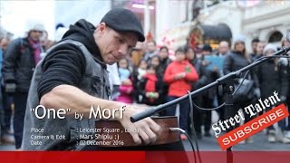 AMAZING Street musician One by Morf  Street Talent London Street Music [upl. by Suitangi]