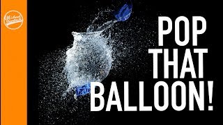 Highspeed Photography of a popping waterballoon How to take a picture of an exploding water balloon [upl. by Reidar]