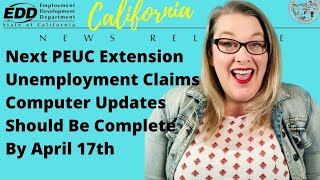 EDD Unemployment News Release The Next PEUC Extension Tier 2 Augmentation Has Begun Rolling Out [upl. by Samale]