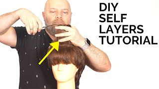 DIY Haircut  How to Layer Your Own Hair  TheSalonGuy [upl. by Stacee231]