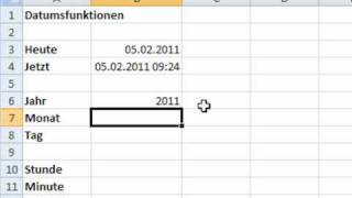 Excel Datums und Zeitfunktionen [upl. by Grail]