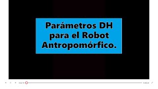 Parámetros DH para el Robot Antropomórfico [upl. by Subak]