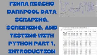 FINRA REGSHO DARKPOOL DATA SCRAPING SCREENING AND TESTING WITH PYTHON PART 1 INTRODUCTION [upl. by Rizika908]