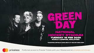 Mastercard Presale Green Day Live in Kuala Lumpur [upl. by Curtice]