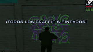 ESTO PASA AL PINTAR LOS 100 GRAFITIS EN GTA SAN ANDREAS [upl. by Neerom]