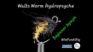 Tying a Walts Worm Hydropsyche Nymph  Tied by Matthias Dibiasi  DePunkt Fly [upl. by Narih]