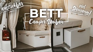 VW T5  T6 Camper Bett  ausziehbar  vom Sofa zur Liegewiese [upl. by Ineslta]