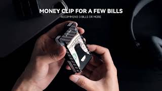 VCL100 Carbon Fiber Money Clip Cardholder [upl. by Morissa]