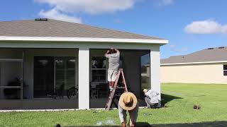 New LanaiPorch Screen Enclosure Installation  Lakewood Ranch  Bradenton FL [upl. by Igenia]