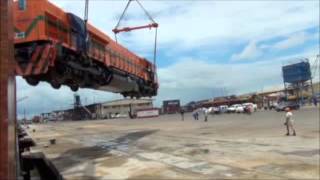 EMD GT46CACe Locomotive Dropped on Delivery [upl. by Ilocin]