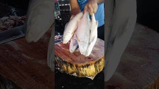 Indian salmon fish cutting skills fishcutting youtubeshorts powerfishcutting shorts [upl. by Angelo]