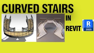 QUICKLY CREATE CURVED STAIRS IN REVIT [upl. by Nagel]