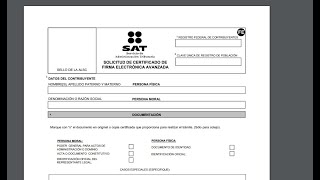 ✅FORMATO FE SAT Tramite de FIRMA ELECTRÓNICA [upl. by Letnuahs]