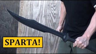 United Two Handed Spartan Sword Machete 60 Review Jug Kills This Is Sparta [upl. by Akram707]