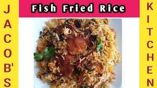 Fish Fried Rice Recipe in Tamil  Sea Robin Fish recipe  How to make Fish Fried Rice in Tamil [upl. by Eillek]