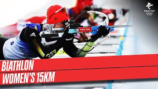 Biathlon  Womens 15km  Full Replay  Beijing2022 [upl. by Brunella]