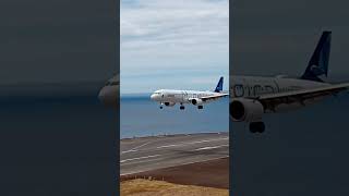 AZORES MAGICAL A321253NX LANDING at Madeira Airport [upl. by Pooley]