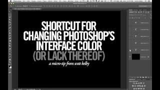 Photoshop MicroTip from Scott Kelby Interface Color Shortcut [upl. by Lyrradal]