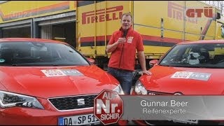 Sommerreifen Test 2014 Video  ACE amp GTÜ testen Sommerreifen der Größe 22545 R 17 [upl. by Hewe146]