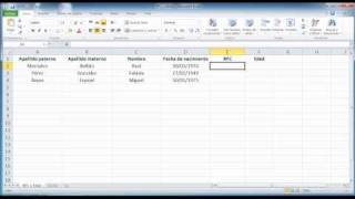 Tips Excel 2010 RFC y Edad [upl. by Apollo]