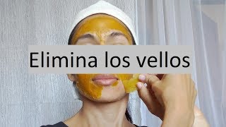 Elimina tus vellos con cúrcuma mascarilla casera natural Depilación facial [upl. by Damalis831]