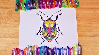 DIY Pattern Doodle Colouring Ideas with Chromatek Glitter Gel Pens [upl. by Milurd27]