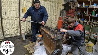 REBUILDING THE ENGINE MASSEY 1200 RESTORATION [upl. by Anohr]