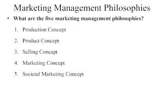 Production Concept in Marketing Management [upl. by Ottavia424]