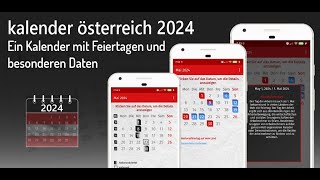 kalender österreich 2024 [upl. by Areema28]