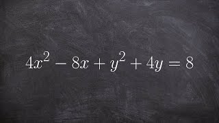 How to write an equation of an ellipse in standard form so you can graph [upl. by Marienthal]