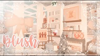 bloxburg  christmas blush modern mansion  cxvixella♡ [upl. by Aicilet366]